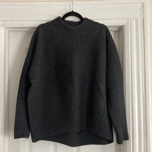 COS Grey Felted Wool Sweater Size M
